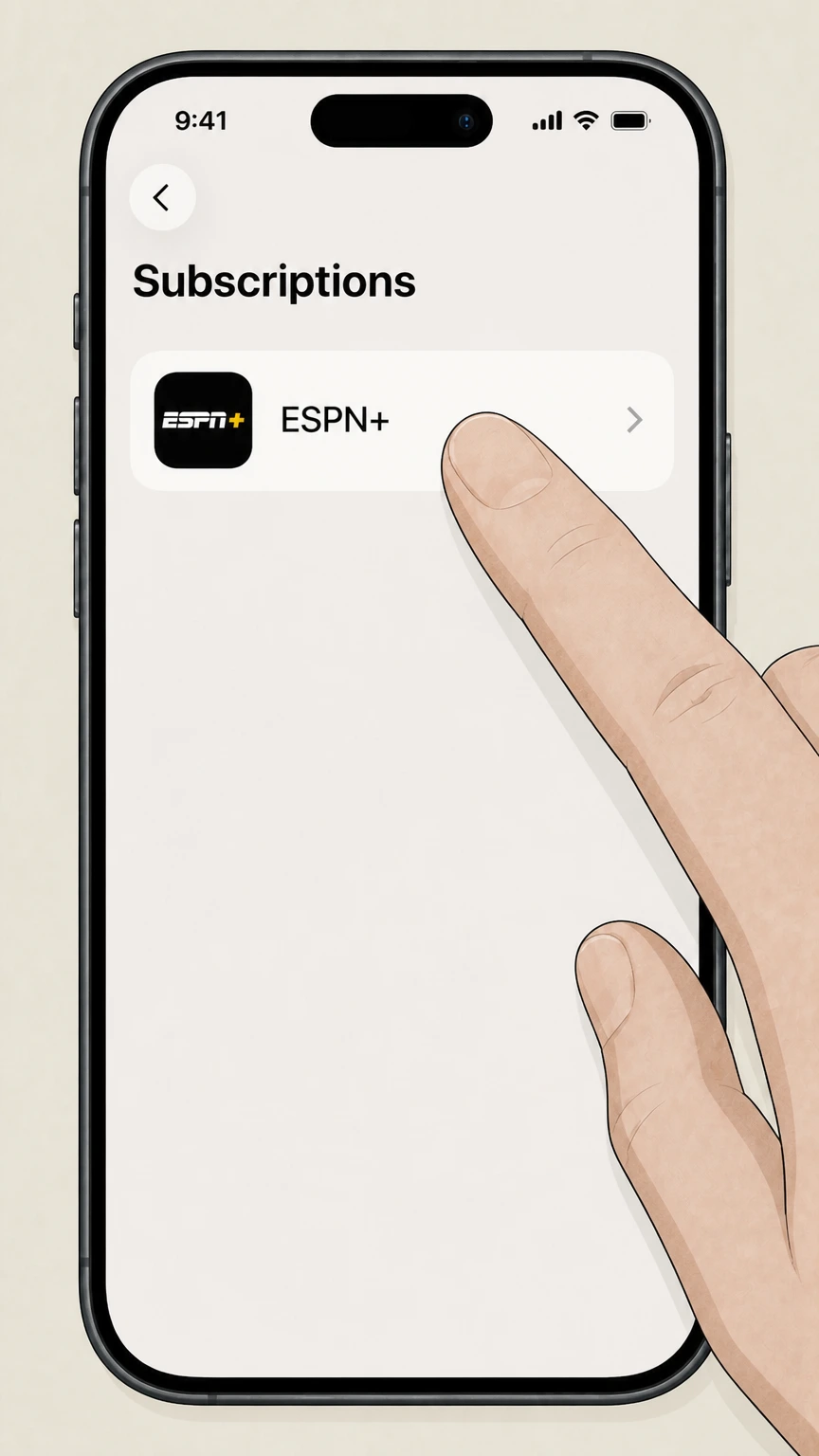 ESPN+ Cancel ESPN+ billed through Apple on iPhone or iPad cancellation: Select ESPN+