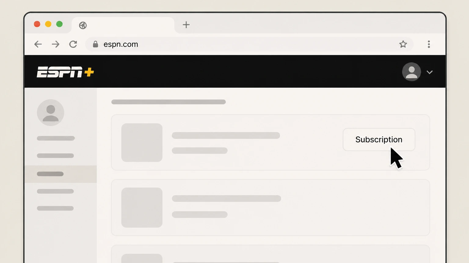 ESPN+ Cancel ESPN+ billed directly by ESPN on the web cancellation: Select the ESPN plan to cancel