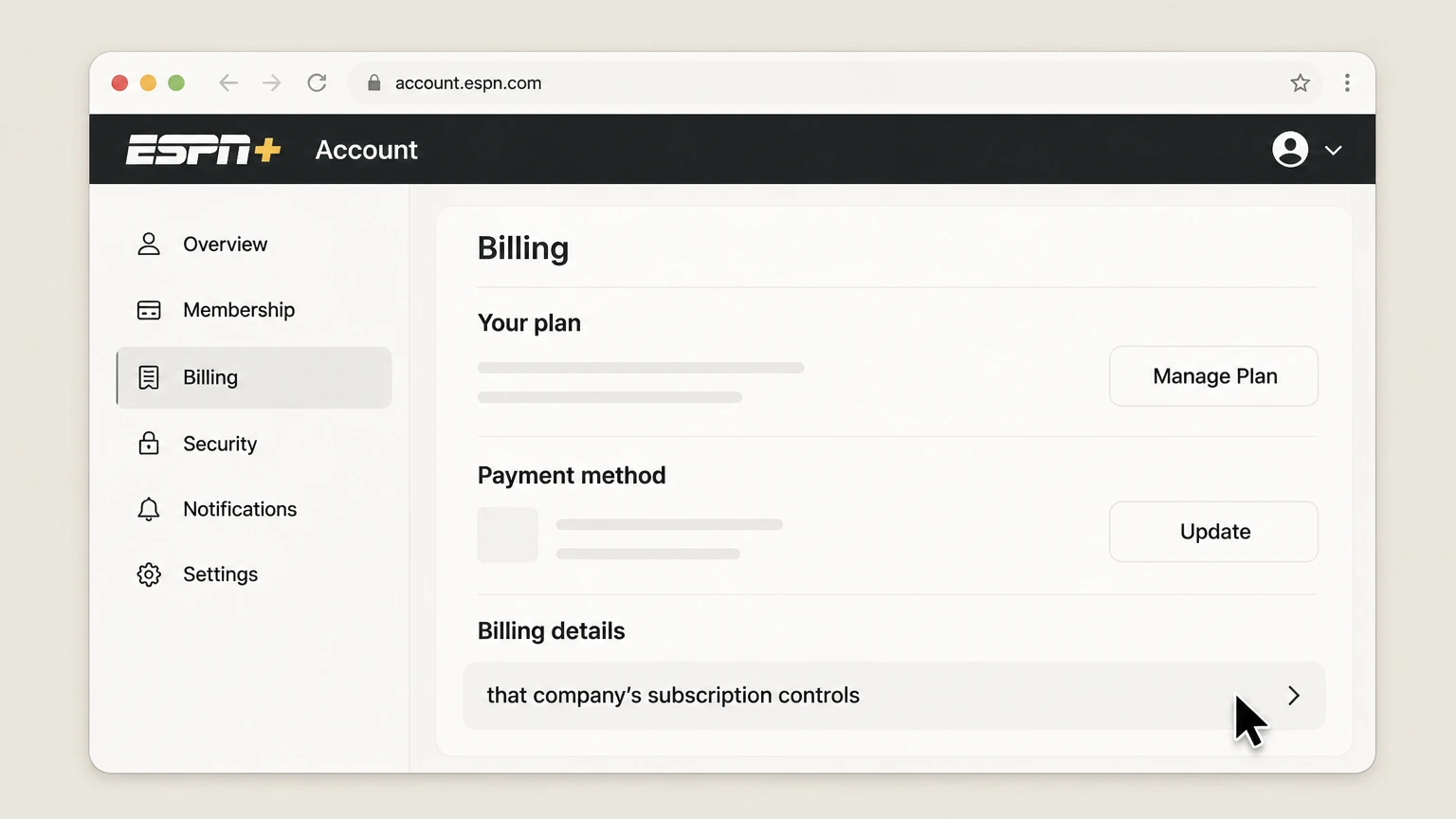 ESPN bundle-partner cancellation: Open that company’s subscription controls