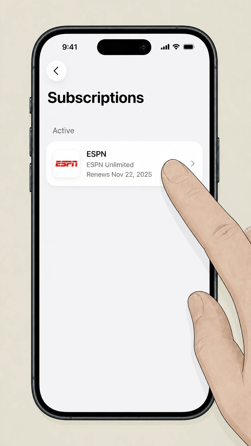 ESPN ios cancellation: Choose ESPN