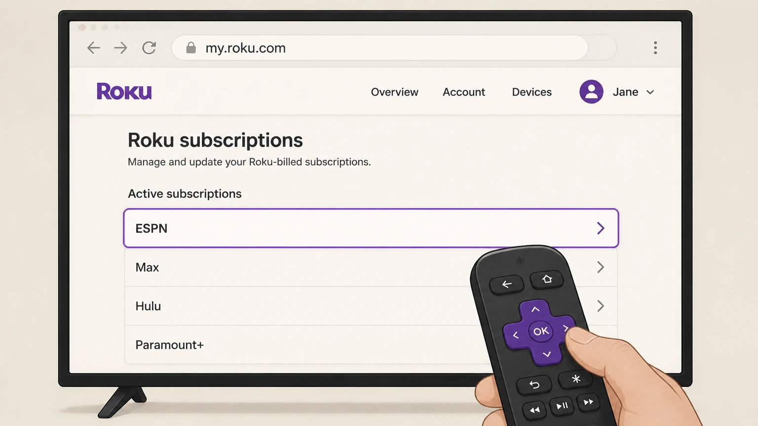 ESPN roku cancellation: Choose ESPN