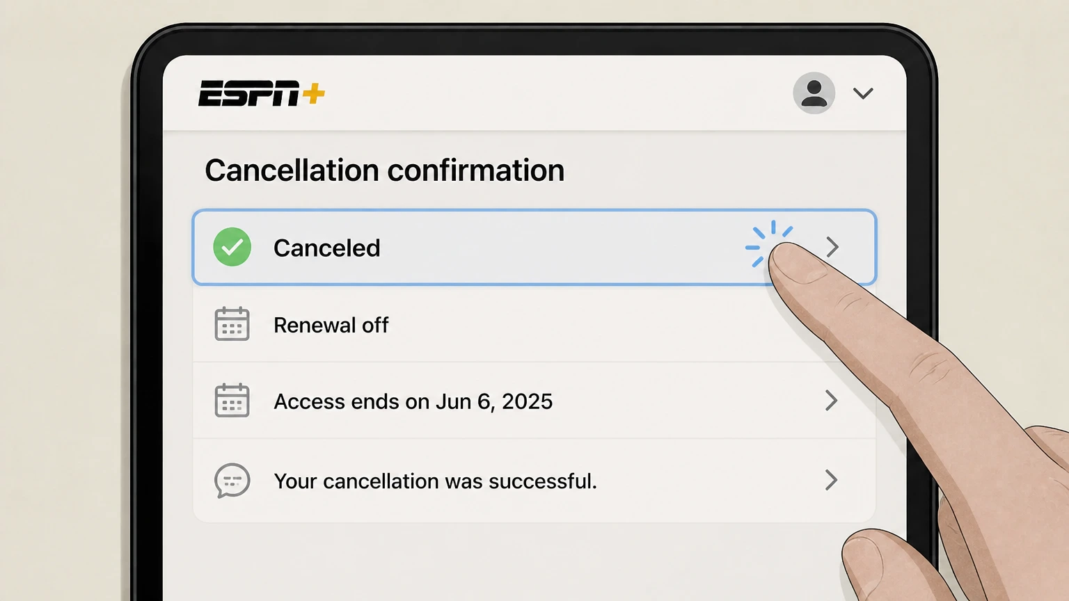 ESPN tv-provider cancellation: Keep proof