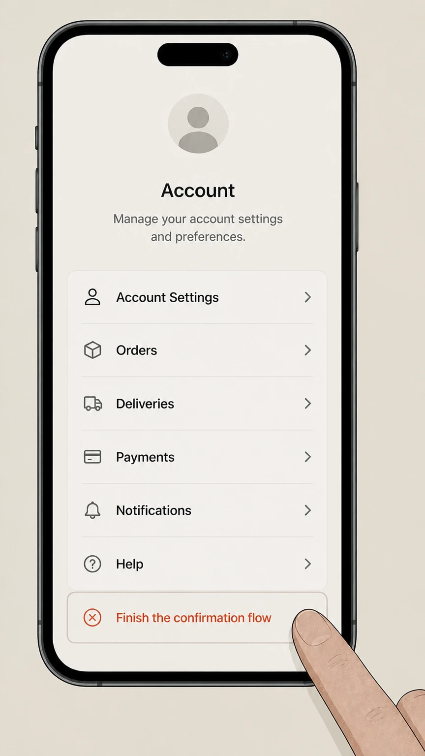 EveryPlate mobile-app cancellation: Finish the confirmation flow