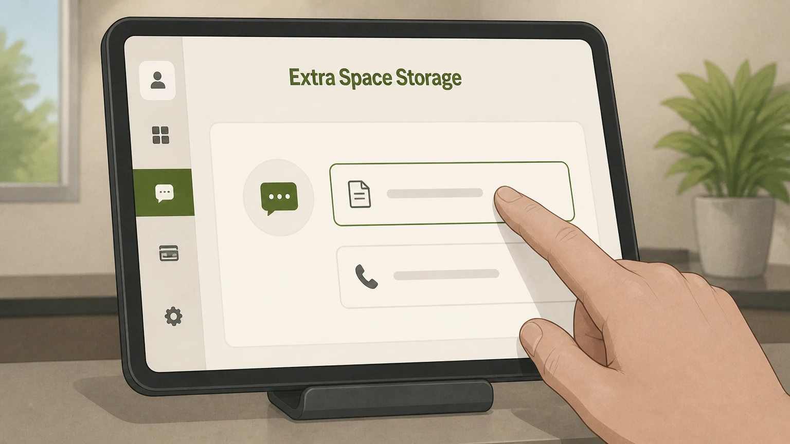 Extra Space Storage In person at facility office cancellation: Provide written or verbal move-out notice