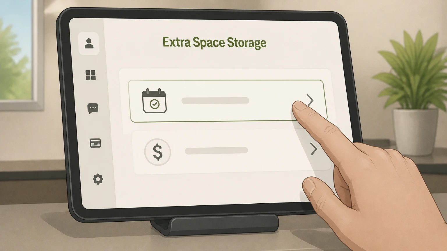 Extra Space Storage In person at facility office cancellation: Agree on your official move-out date