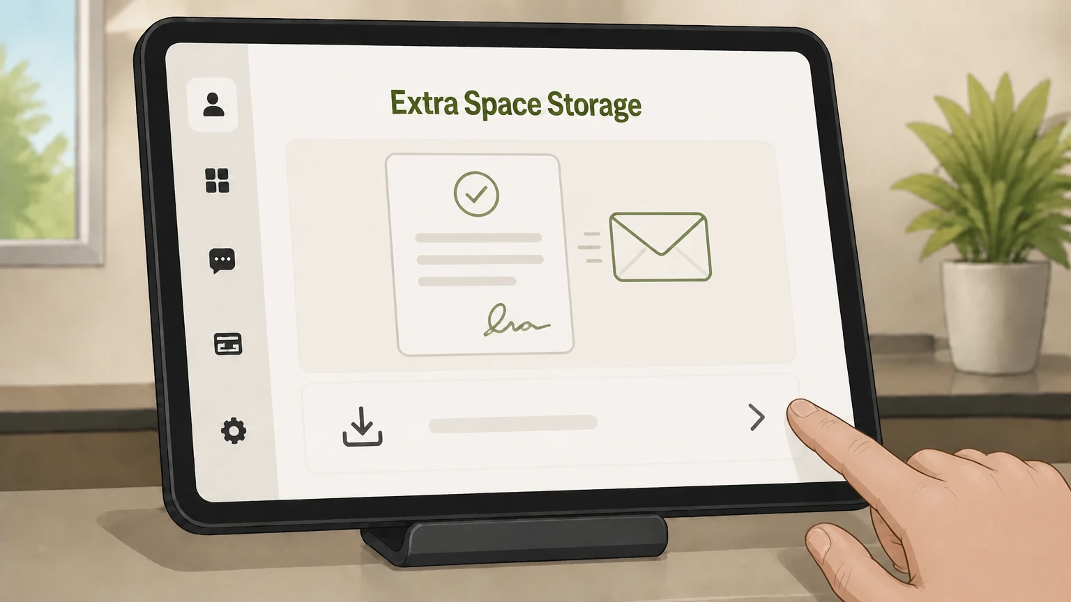 Extra Space Storage In person at facility office cancellation: Obtain written proof of cancellation