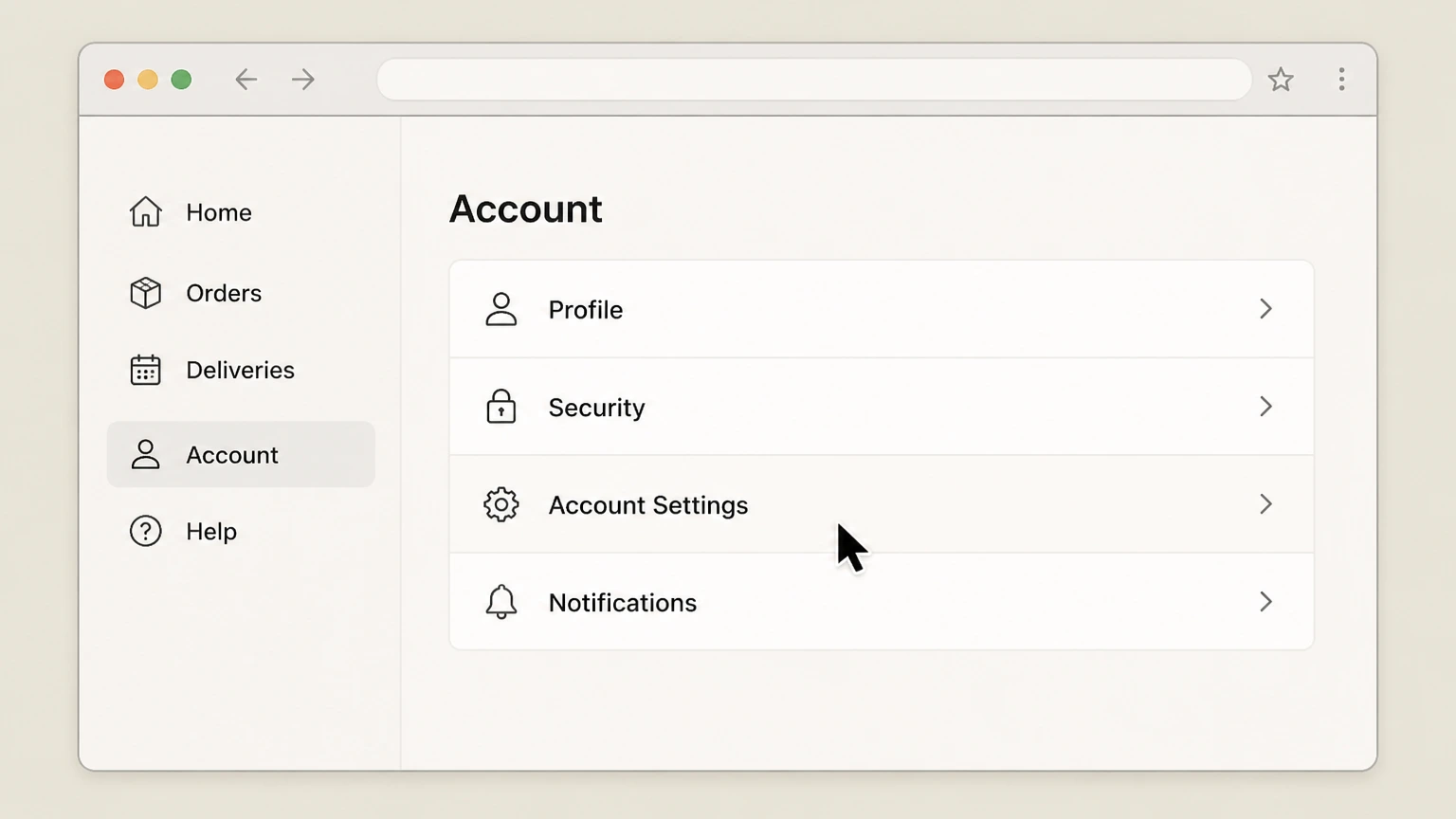 Factor web cancellation: Open Account Settings