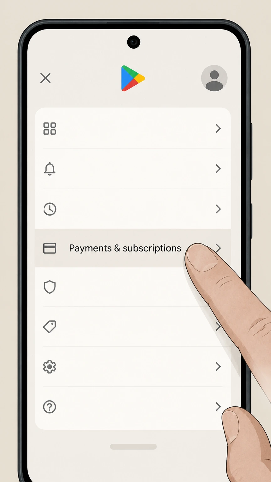 Financial Times Android or web (Google Play / Subscribe with Google billing) cancellation: Open Google Play subscriptions