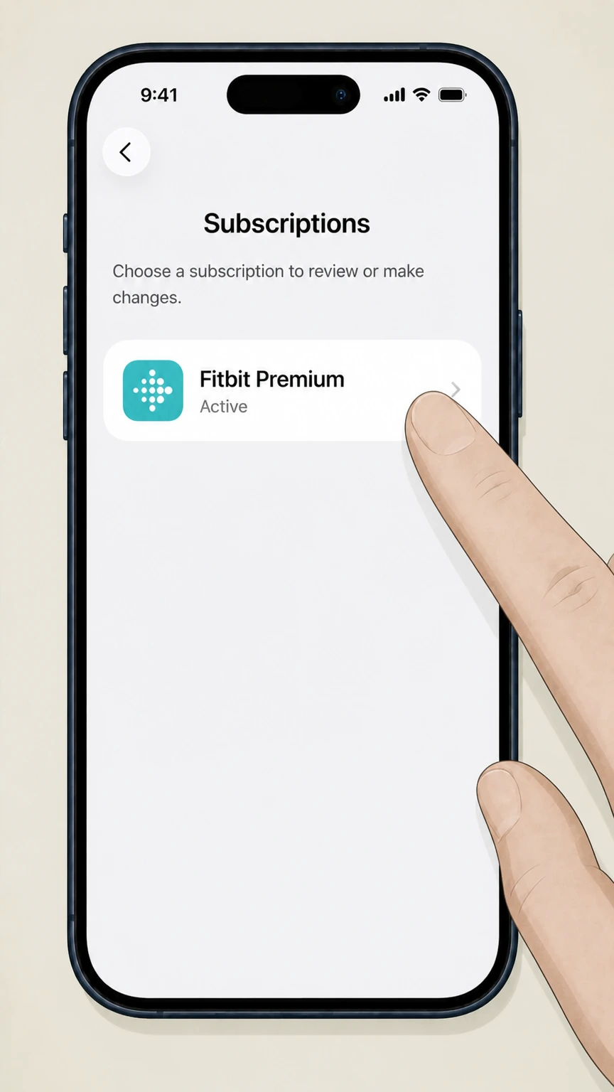 Fitbit Premium ios cancellation: Choose Fitbit Premium