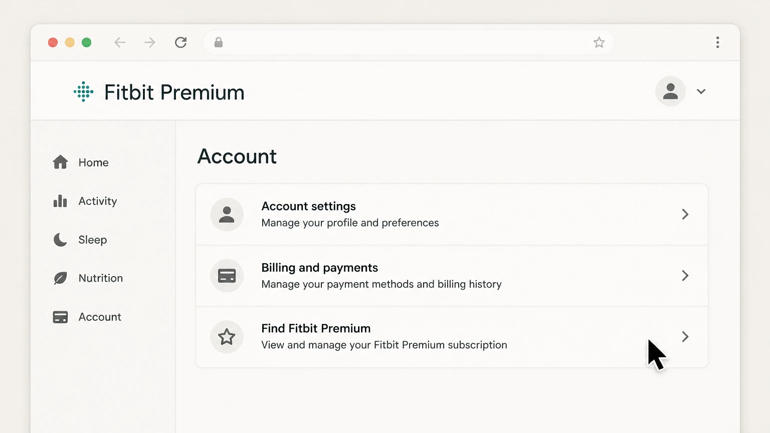 Fitbit Premium web cancellation: Find Fitbit Premium