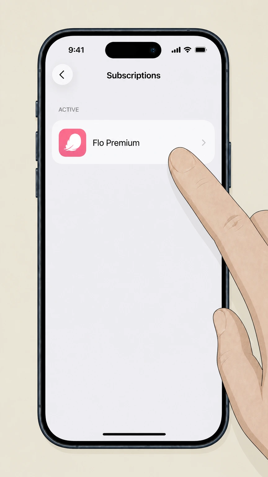 Flo Premium ios cancellation: Choose Flo Premium