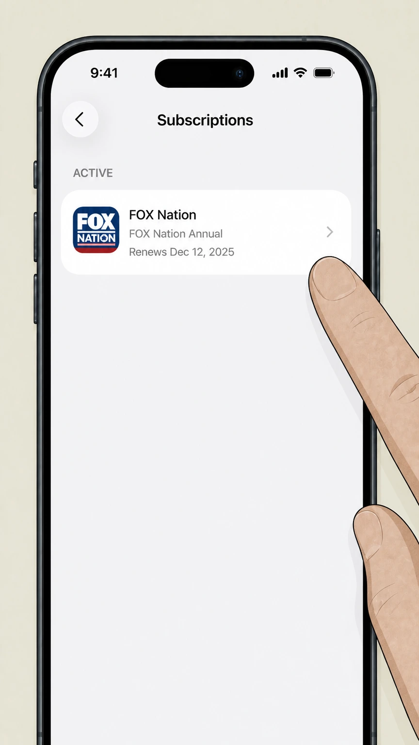 FOX Nation ios cancellation: Choose FOX Nation