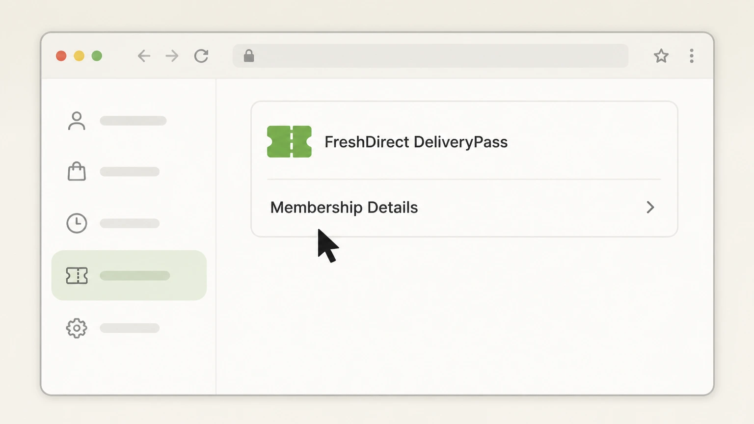 FreshDirect DeliveryPass FreshDirect account: Open DeliveryPass Membership Details