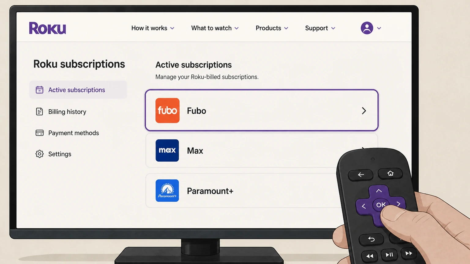 Fubo roku cancellation: Choose Fubo