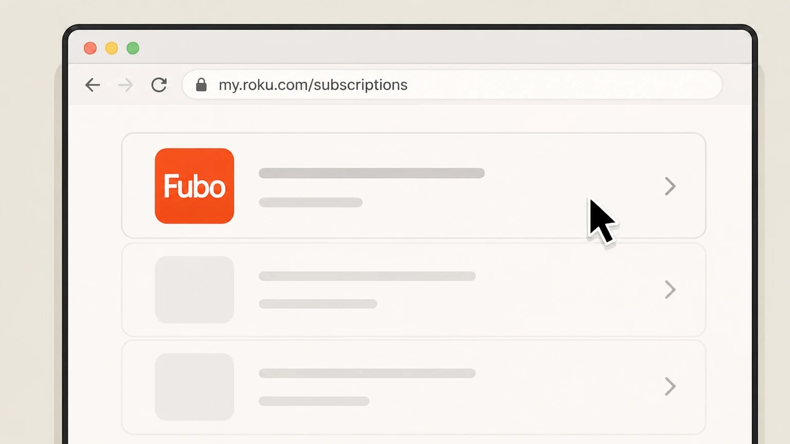 Fubo Roku website (Roku‑billed Fubo) cancellation: Locate your Fubo subscription