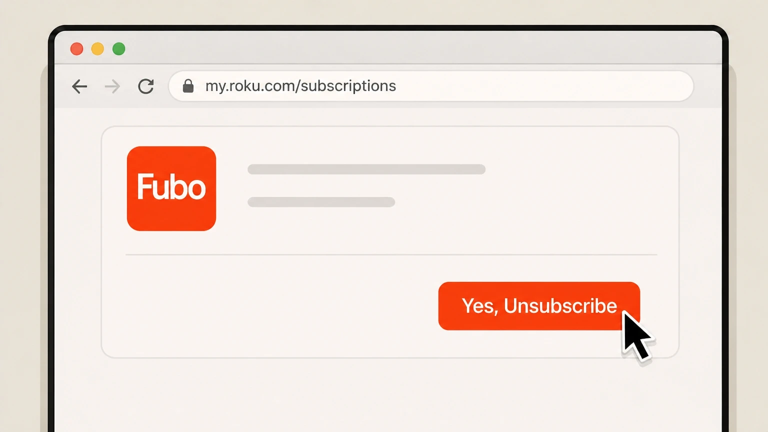 Fubo Roku website (Roku‑billed Fubo) cancellation: Confirm cancellation on Roku