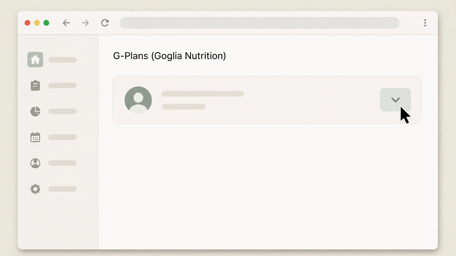 Editorial illustration for Open your account or plan area to locate cancellation instructions in the G-Plans website or app (direct billing) cancellation route for G-Plans (Goglia Nutrition)