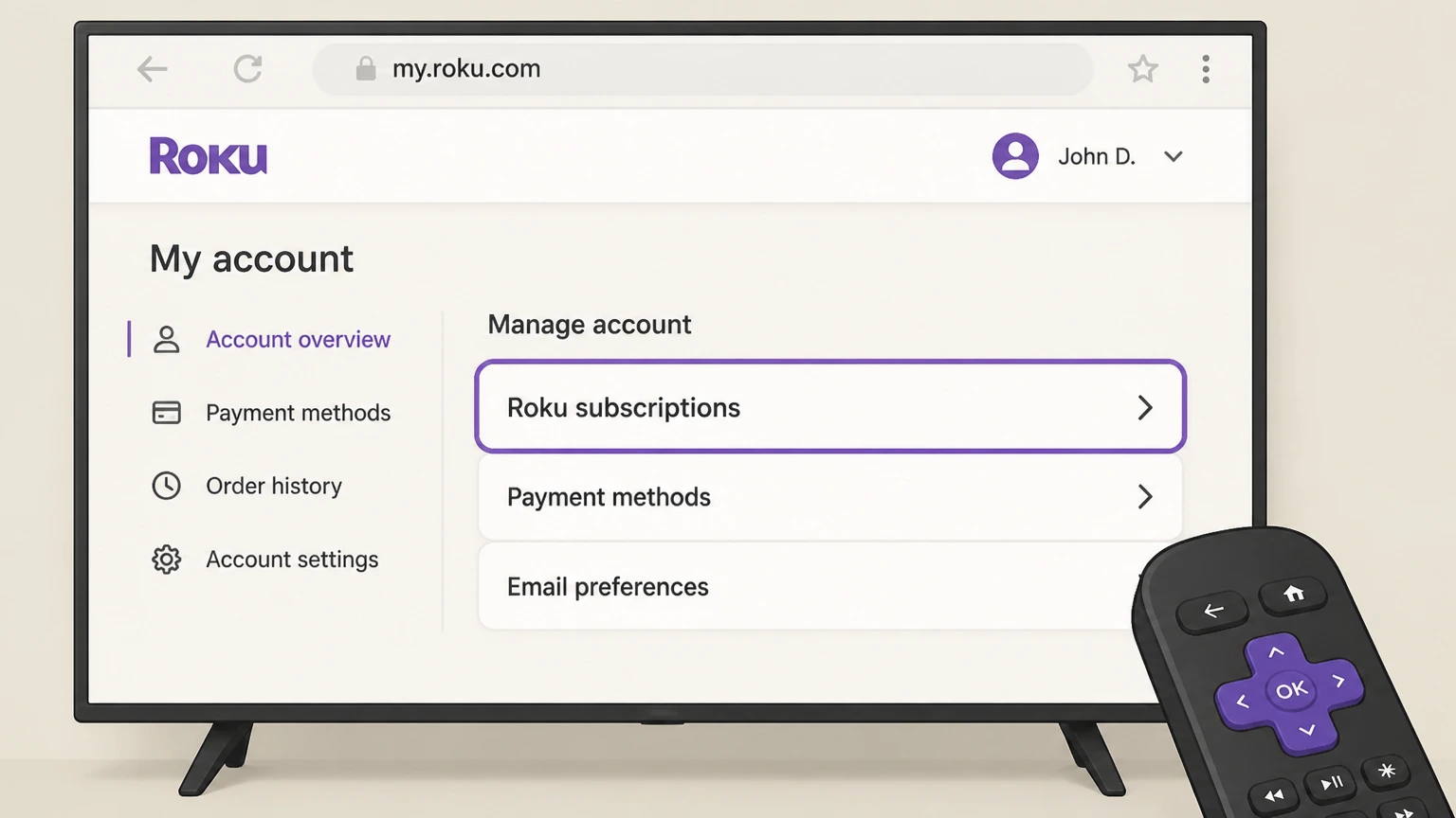 Gaia roku cancellation: Open Roku subscriptions