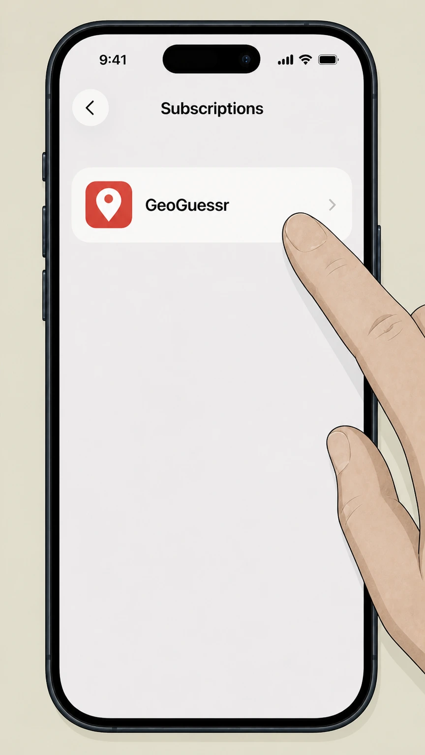 GeoGuessr Apple App Store (iPhone and iPad) cancellation: Select GeoGuessr