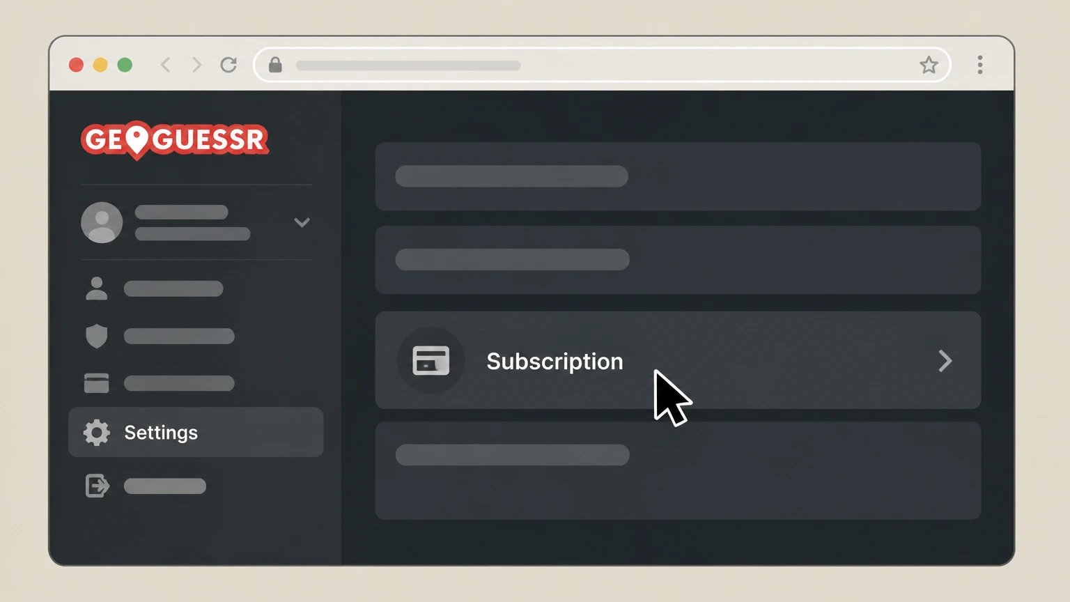 GeoGuessr GeoGuessr website cancellation: Go to the subscription section