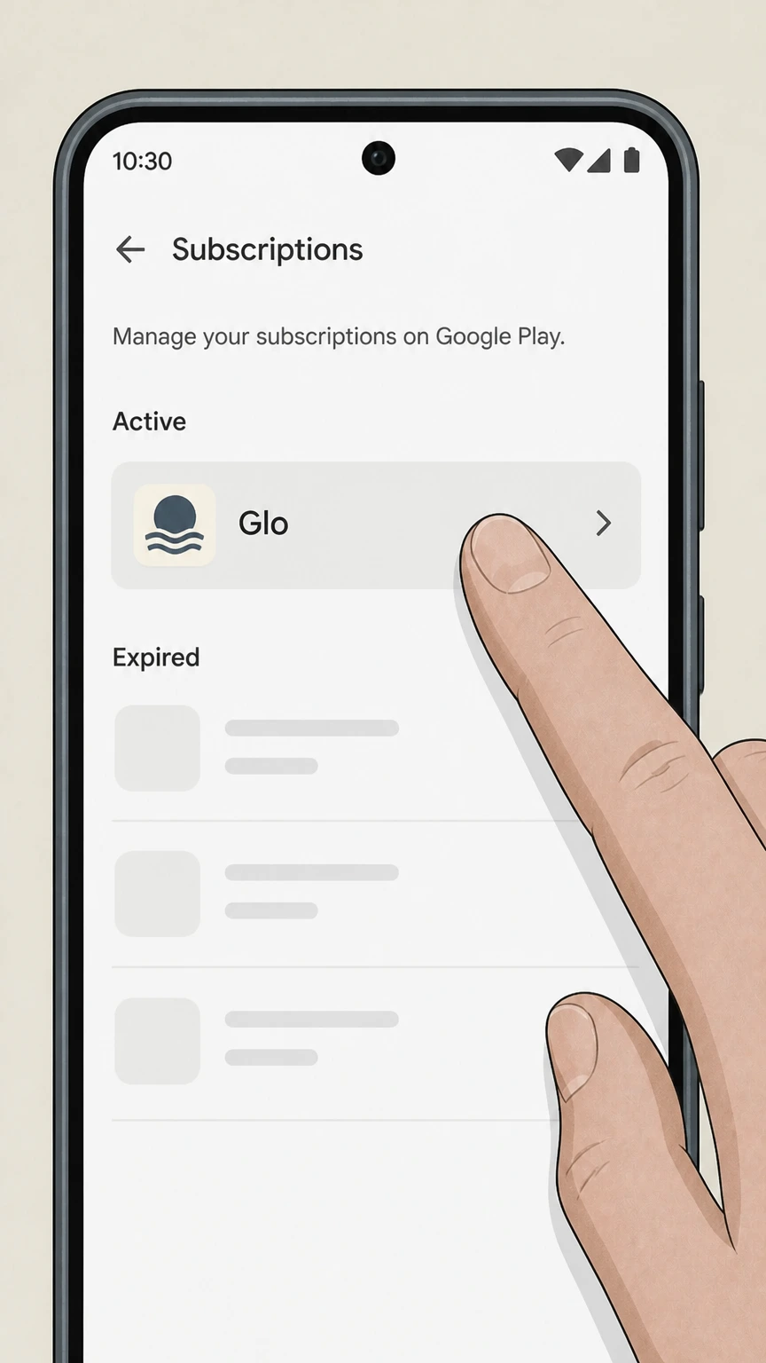Glo google-play cancellation: Choose Glo