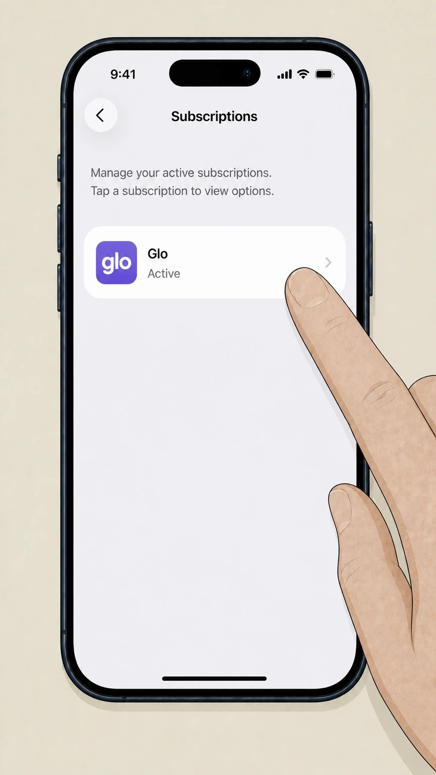 Glo ios cancellation: Choose Glo