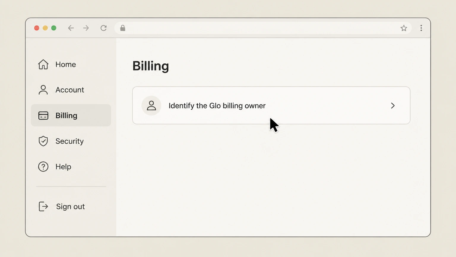 Glo web cancellation: Identify the Glo billing owner