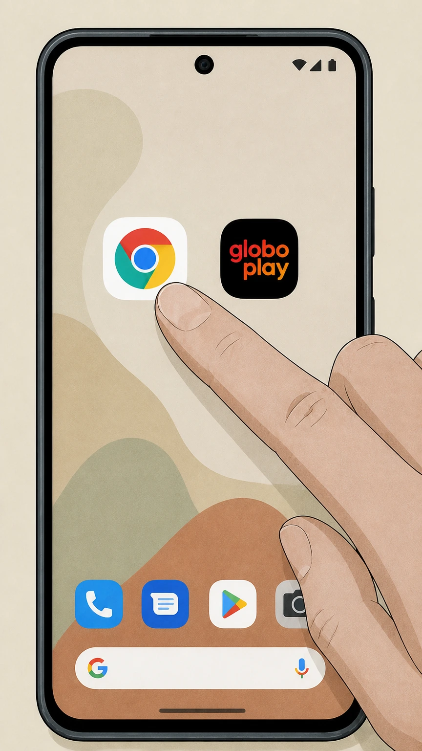 Globoplay Google Play subscriptions on Android: Open a browser on your Android device