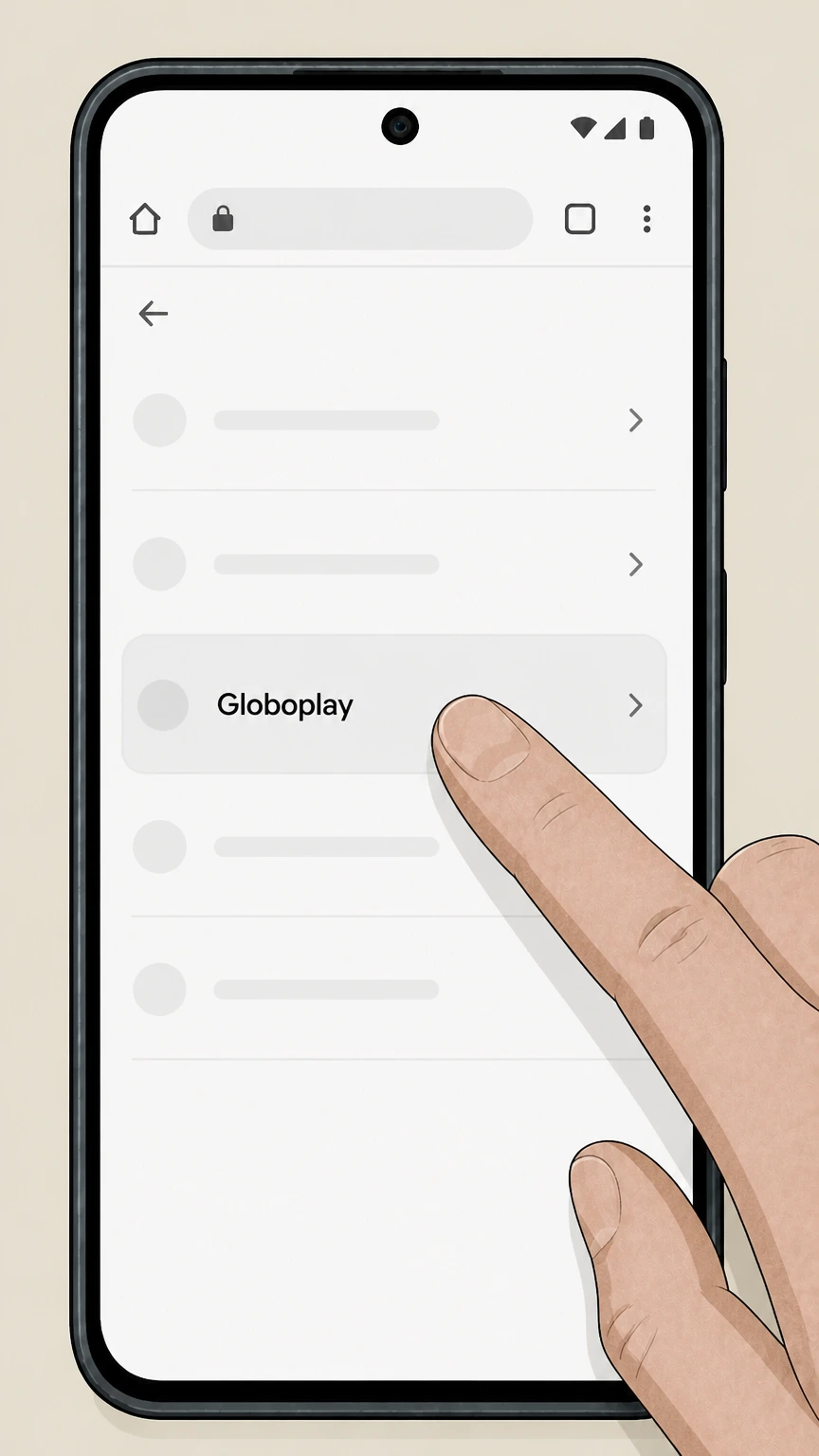 Globoplay Google Play subscriptions on Android: Select the Globoplay subscription
