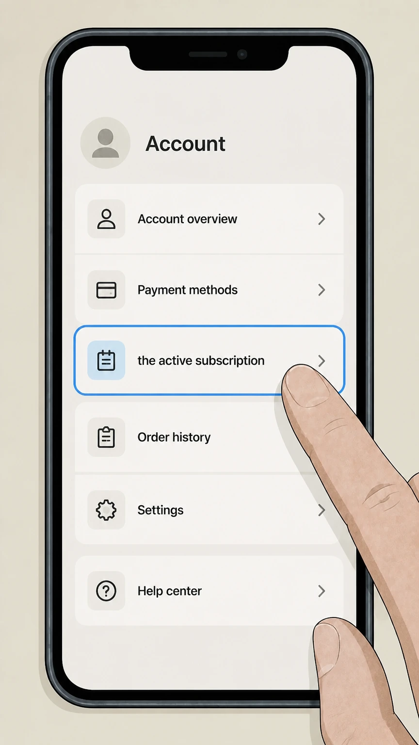 Gobble mobile-app cancellation: Review the active subscription