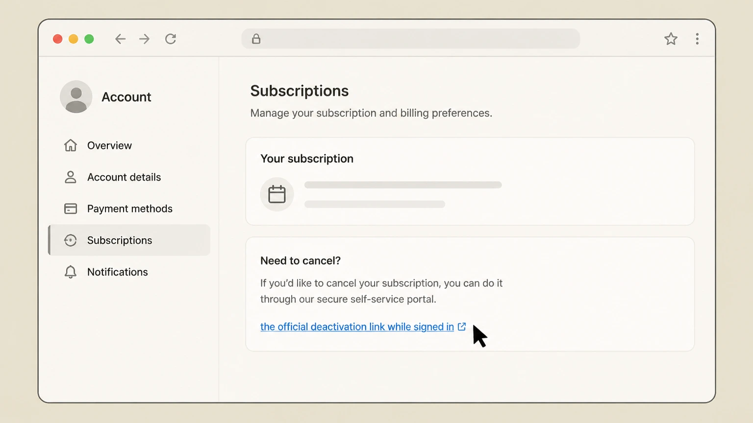 Gobble web cancellation: Open the official deactivation link while signed in