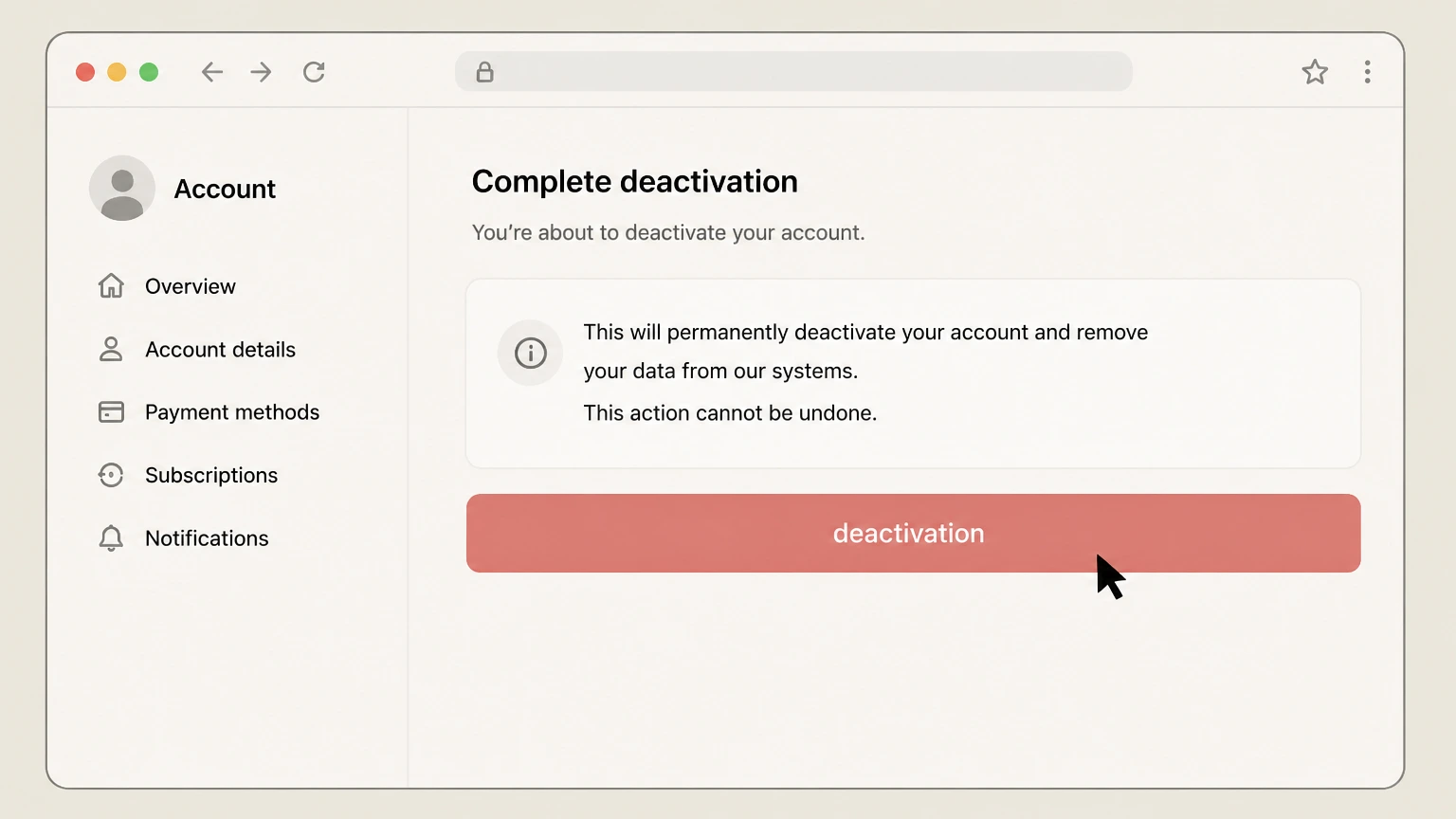 Gobble web cancellation: Complete deactivation