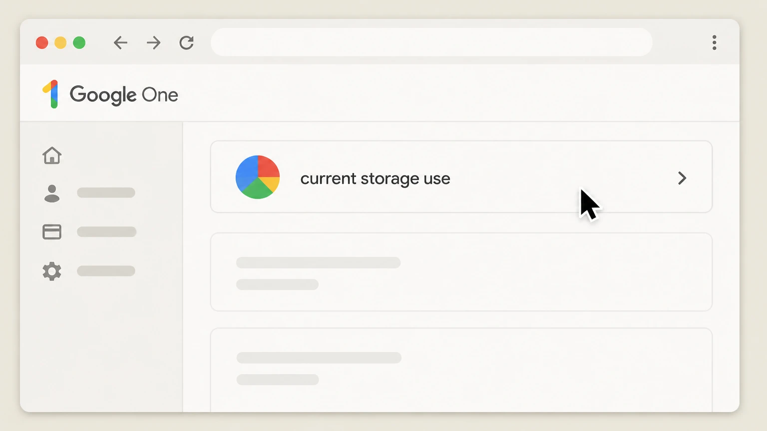 Google One cancel on the provider website: Review current storage use