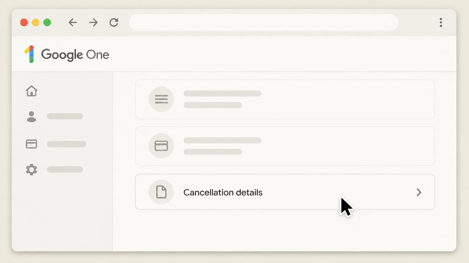 Google One cancel on the provider website: Save confirmation and reduce storage