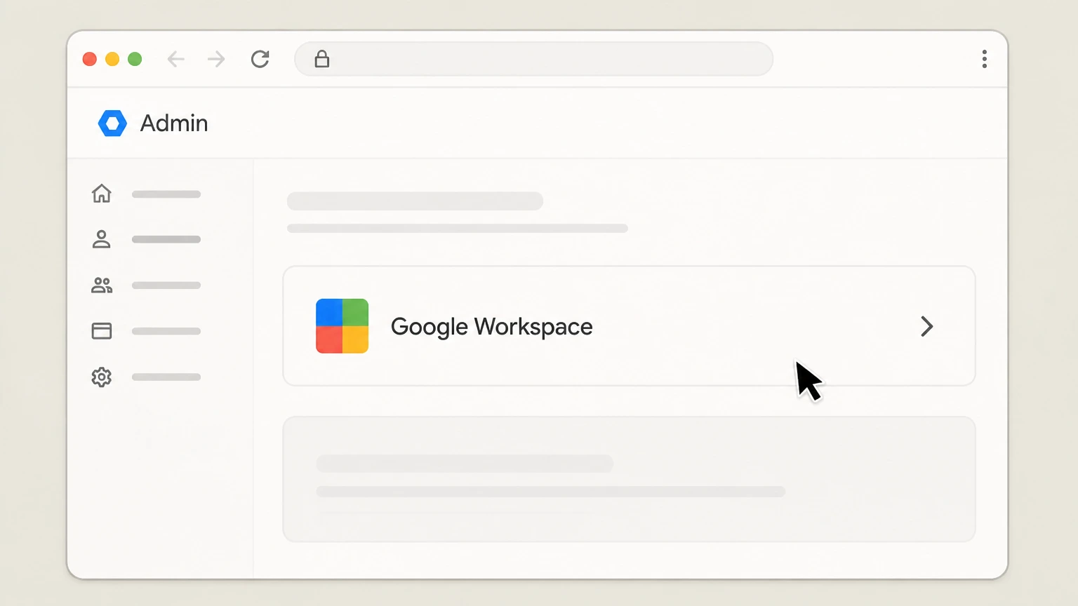 Google Workspace web cancellation: Select Google Workspace
