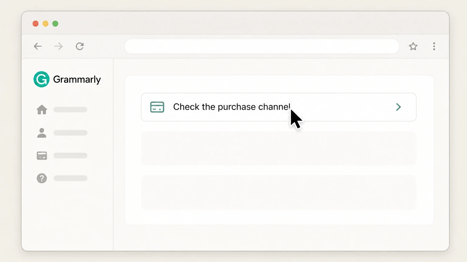 Grammarly cancel on the provider website: Check the purchase channel