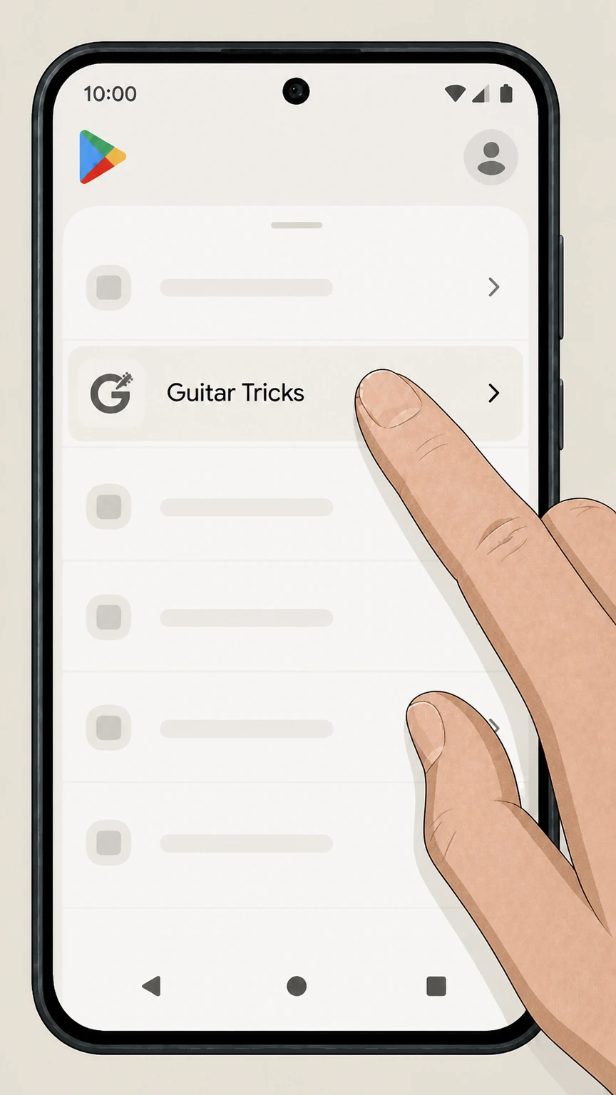 Guitar Tricks Google Play (Android in-app subscription) cancellation: Select Guitar Tricks