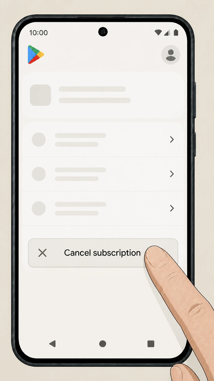 Guitar Tricks Google Play (Android in-app subscription) cancellation: Cancel subscription