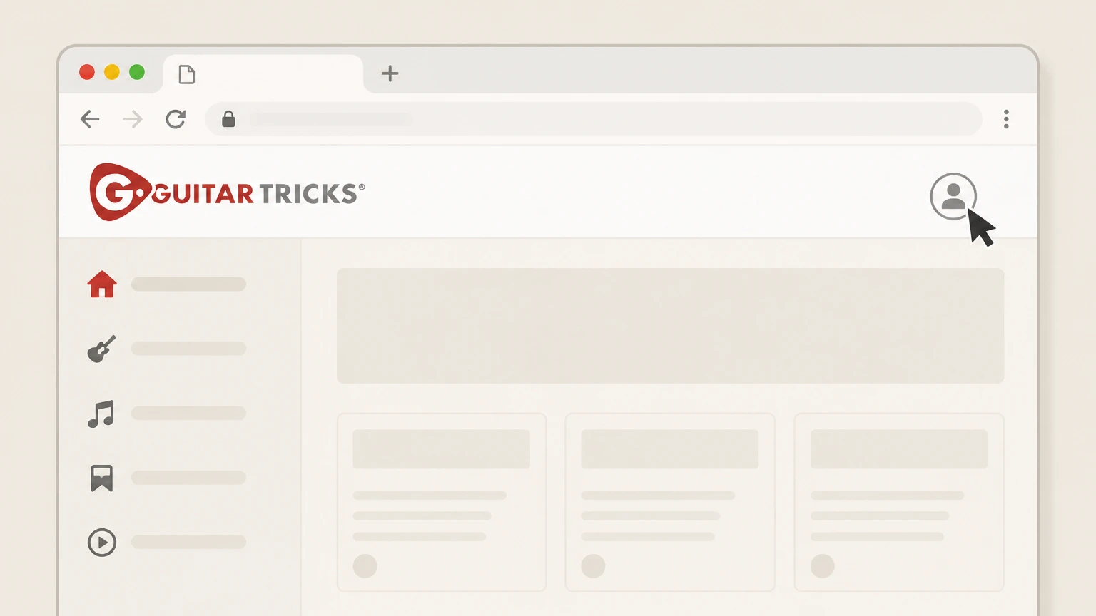 Guitar Tricks GuitarTricks.com website (direct billing) cancellation: Open your account menu
