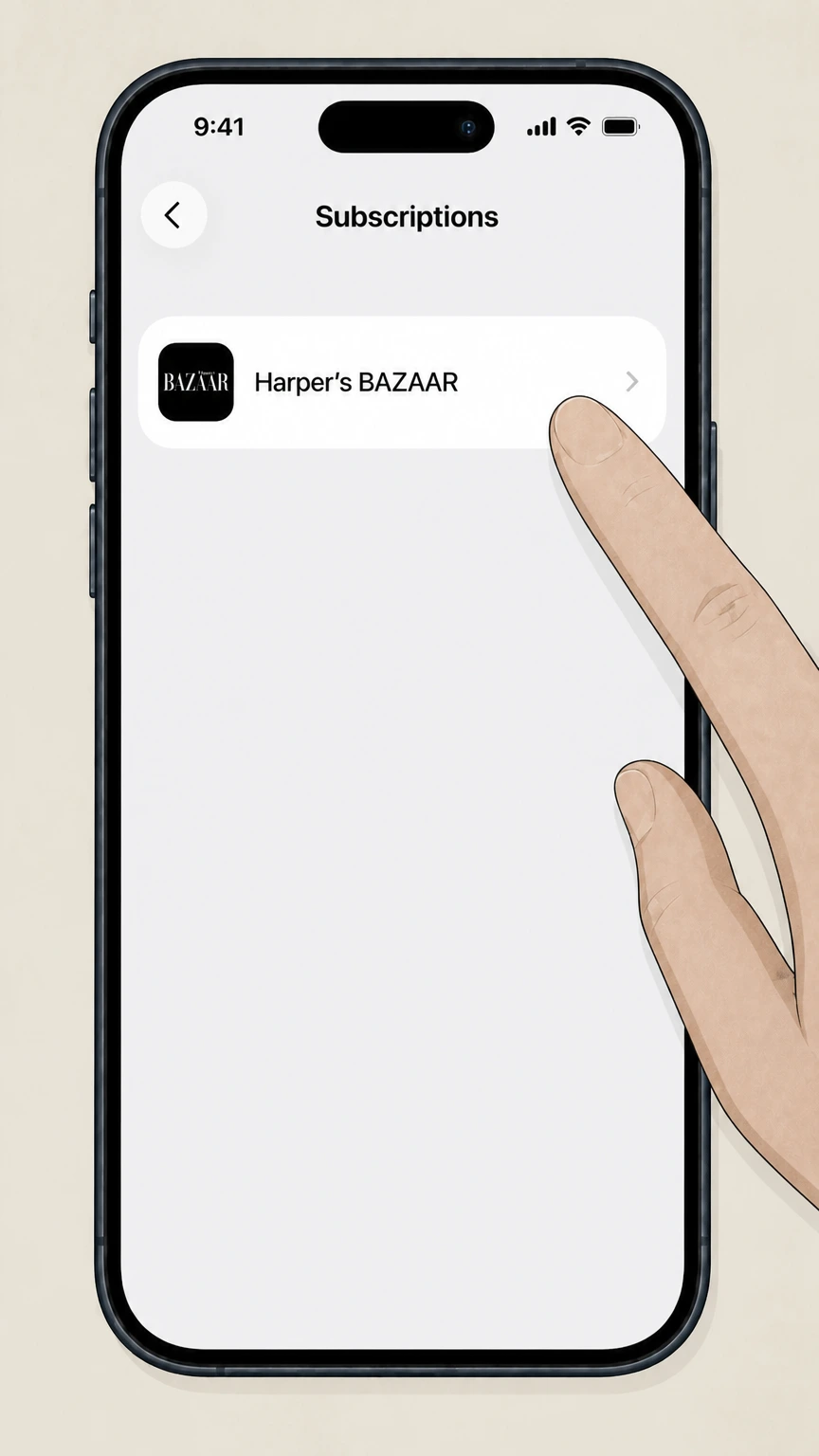 Harper's BAZAAR Harper's BAZAAR in Apple Subscriptions cancellation: Select Harper's BAZAAR