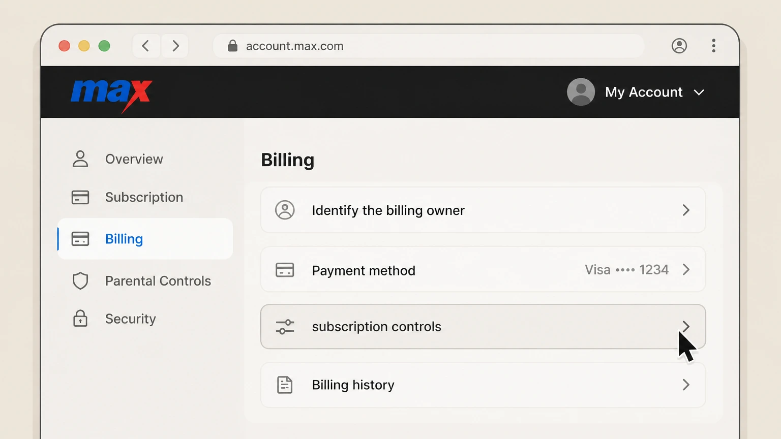 HBO Max billing-partner cancellation: Find subscription controls
