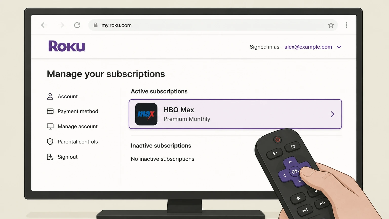 HBO Max roku cancellation: Find the active subscription