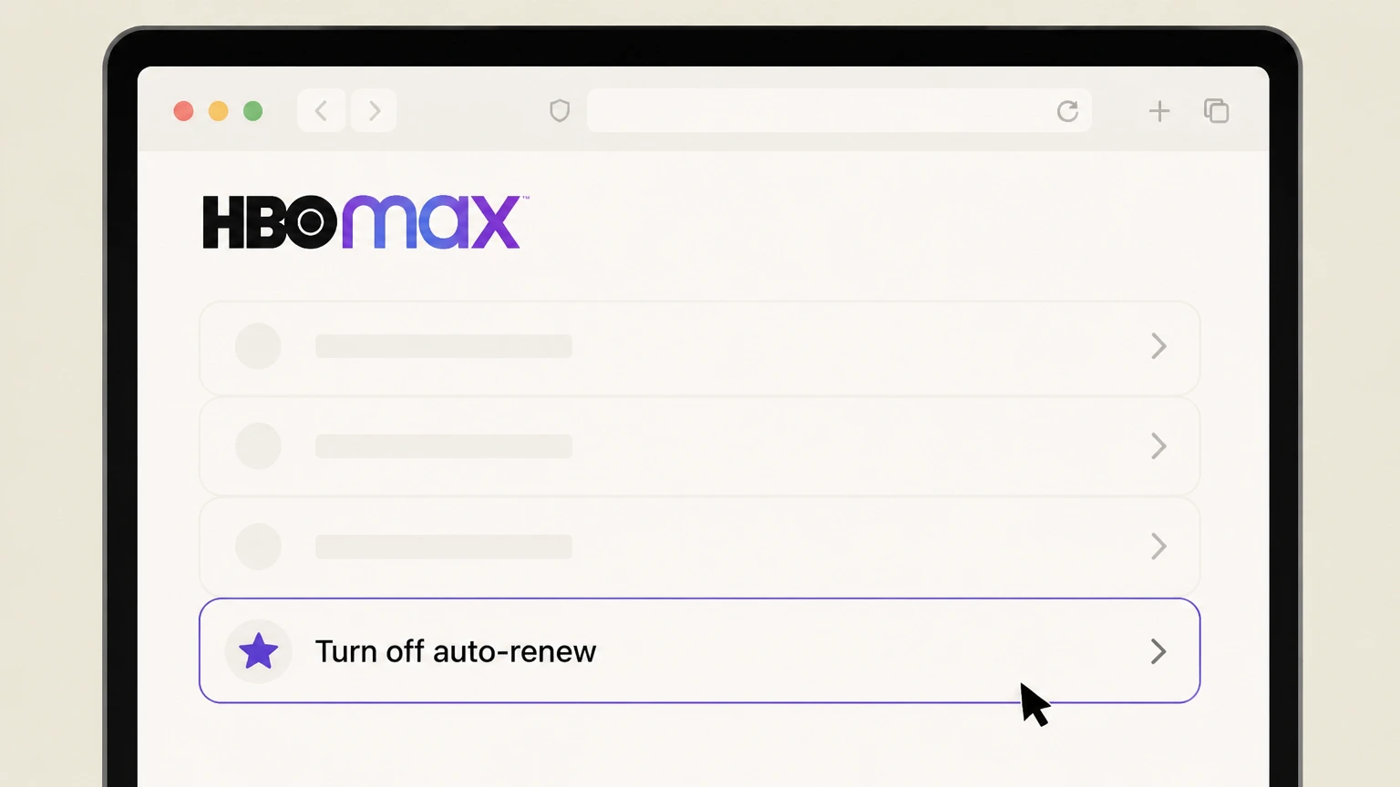 HBO Max cancel a roku-billed subscription: Turn off auto-renew