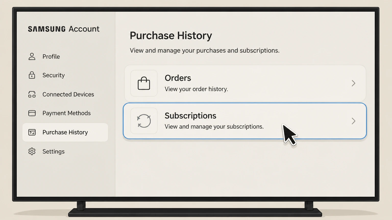 HBO Max samsung-tv cancellation: Open Subscriptions