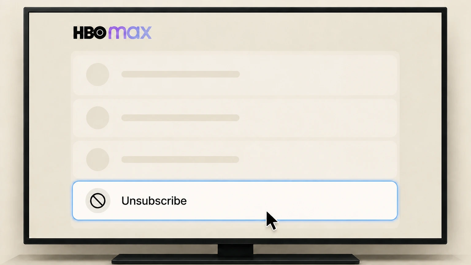 HBO Max cancel a samsung-billed subscription: Choose Unsubscribe