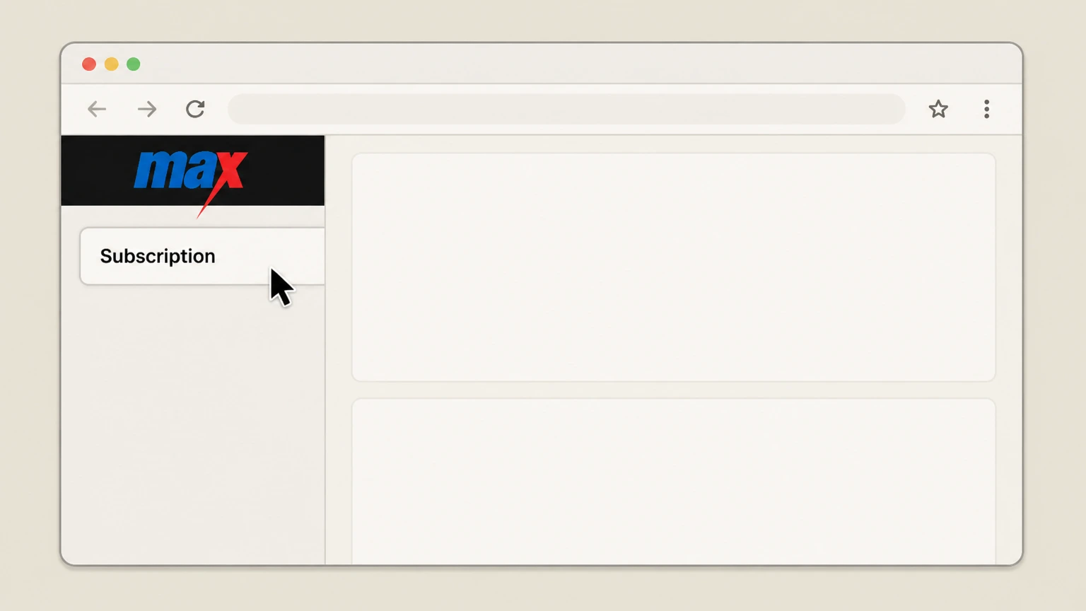 HBO Max cancel on the provider website: Open Subscription
