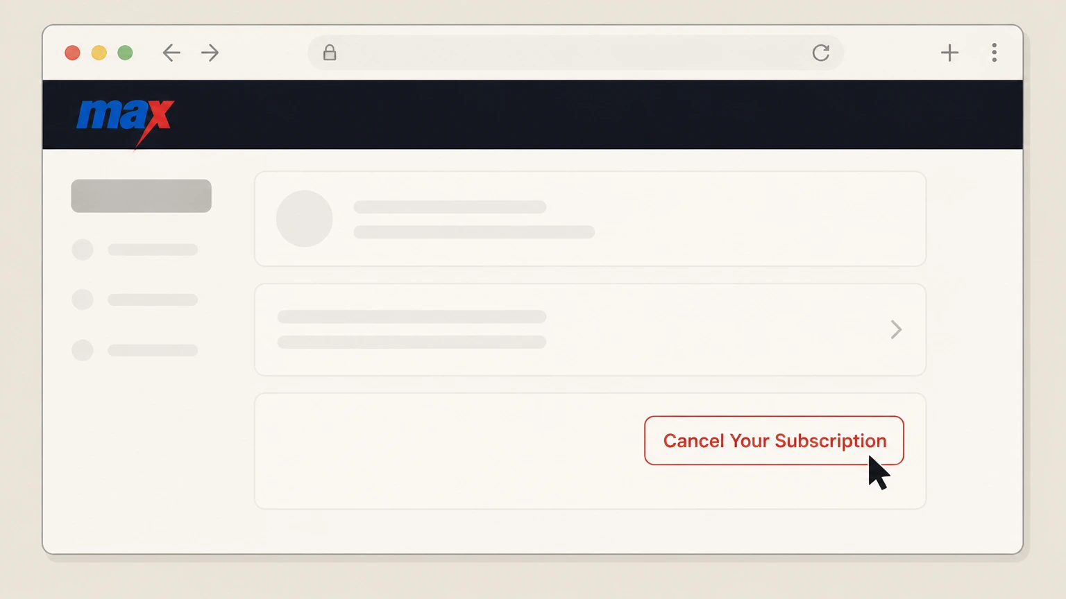 HBO Max cancel on the provider website: Choose Cancel Your Subscription