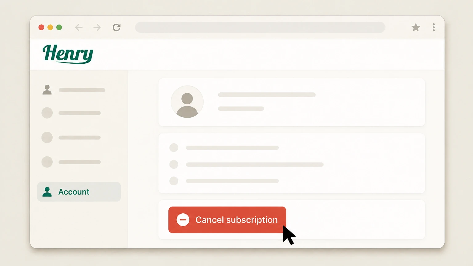 Henry Meds Henry Meds patient portal cancellation: Cancel the subscription