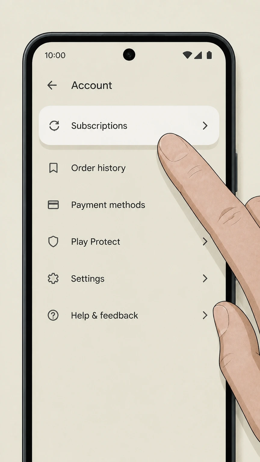 Hotspot Shield google-play cancellation: Open Subscriptions