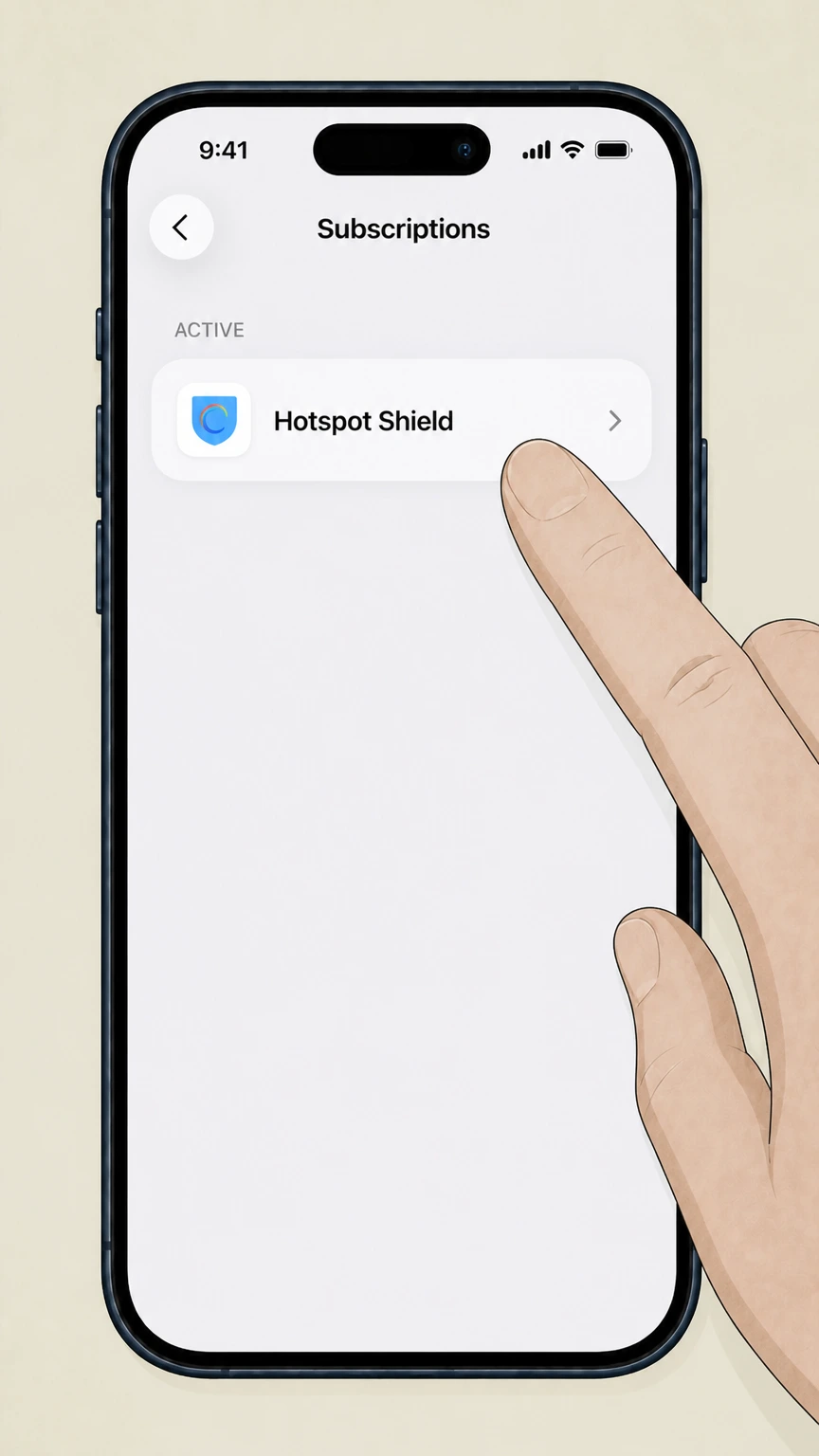 Hotspot Shield ios cancellation: Choose Hotspot Shield